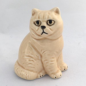 Фарфоровая статуэтка кошка Британская малая кремовая