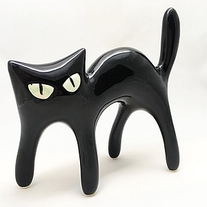 Фарфоровая статуэтка Чёрный кот