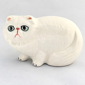 Фарфоровая статуэтка Персидский кот малый белый