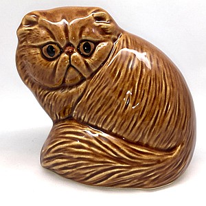 Фарфоровая статуэтка Персидский кот комочком рыжий