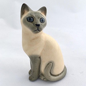 Фарфоровая статуэтка кошка Сиамская малая